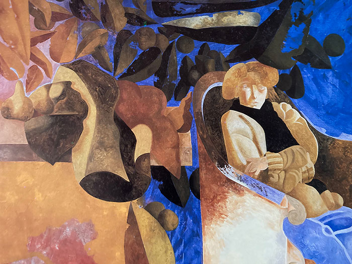 Schilderij Taggio im patio - Olie op doek - 1986 - all rights reserved Jorge Castillo
